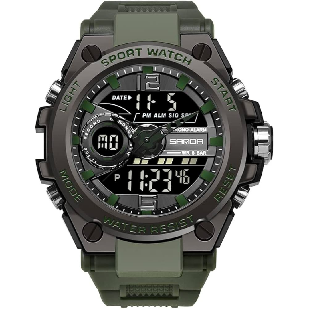 RELOJ SANDA VERDE/NEGRO SAN-3