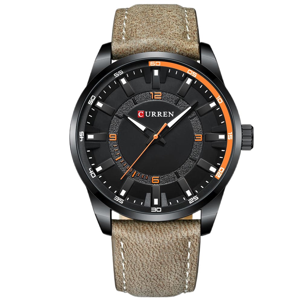 RELOJ CURREN  NEGRO/PARDO  CUR-18