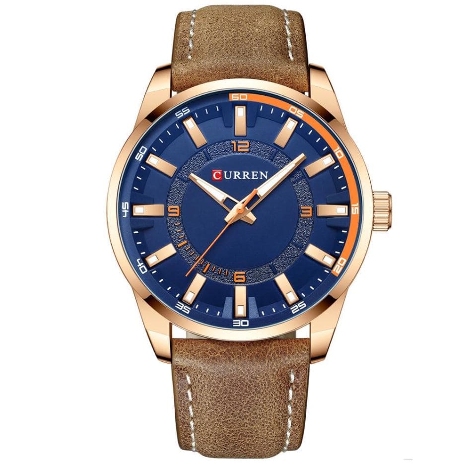 RELOJ CURREN  AZUL/CAFÉ  CUR-20