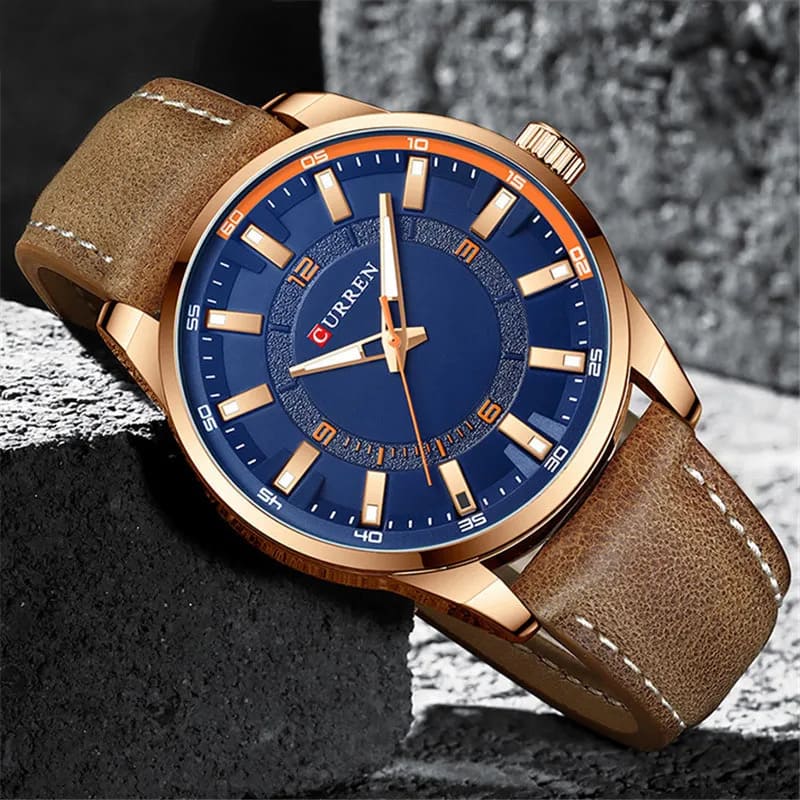 RELOJ CURREN  AZUL/CAFÉ  CUR-20