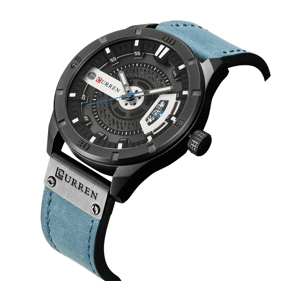 RELOJ CURREN  NEGRO/AZUL CUR-5