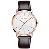 RELOJ OLEVS  BLANCO/CAFÉ  OLE-10