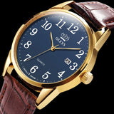 RELOJ OLEVS  AZUL/CAFÉ  OLE-13