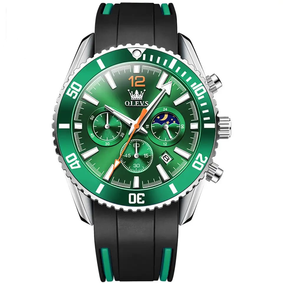 RELOJ OLEVS  VERDE/NEGRO  OLE-15