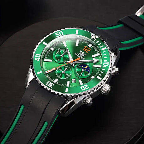 RELOJ OLEVS  VERDE/NEGRO  OLE-15