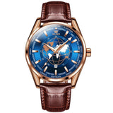 RELOJ OLEVS  AZUL/CAFÉ  OLE-2