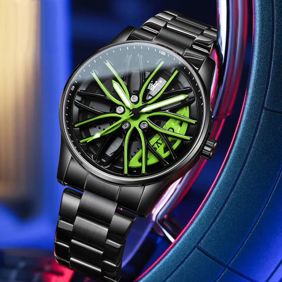 RELOJ OLEVS  VERDE/NEGRO  OLE-29