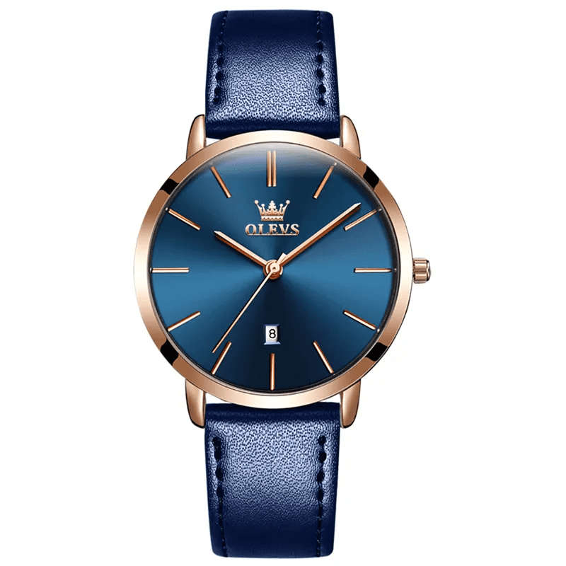 RELOJ OLEVS  AZUL/DORADO  OLE-32