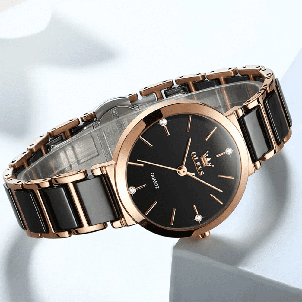 RELOJ OLEVS  NEGRO/DORADO  OLE-34