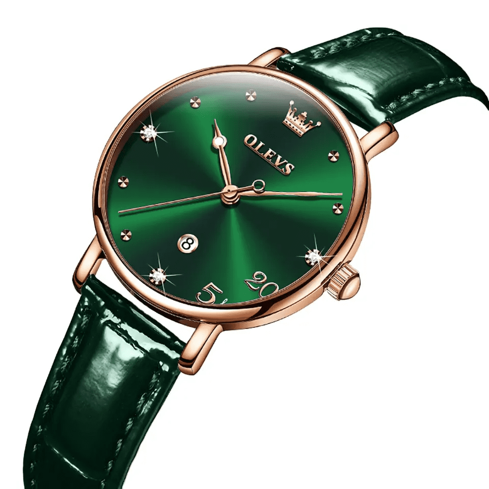 RELOJ OLEVS  VERDE/DORADO  OLE-37