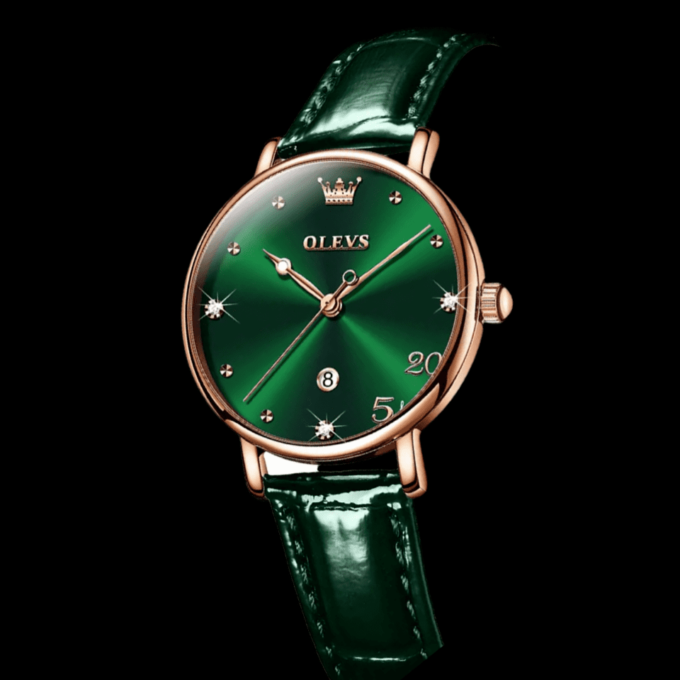 RELOJ OLEVS  VERDE/DORADO  OLE-37