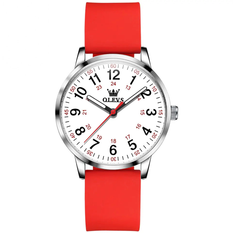 RELOJ OLEVS  BLANCO/ROJO  OLE-40