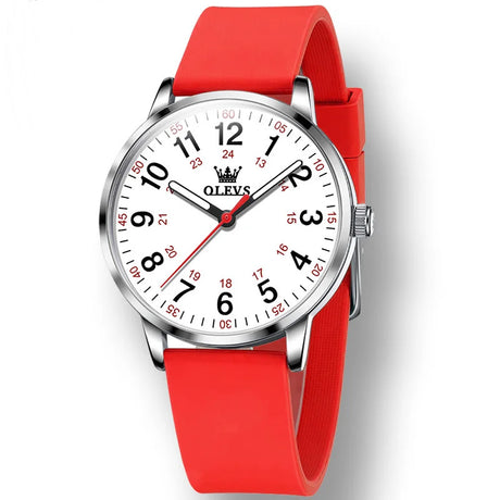 RELOJ OLEVS  BLANCO/ROJO  OLE-40