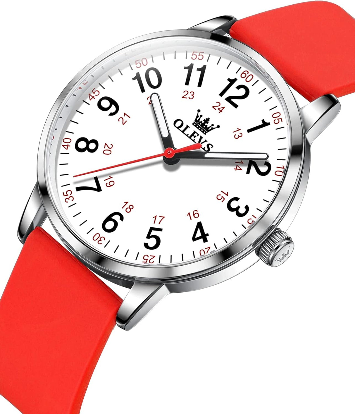 RELOJ OLEVS  BLANCO/ROJO  OLE-40