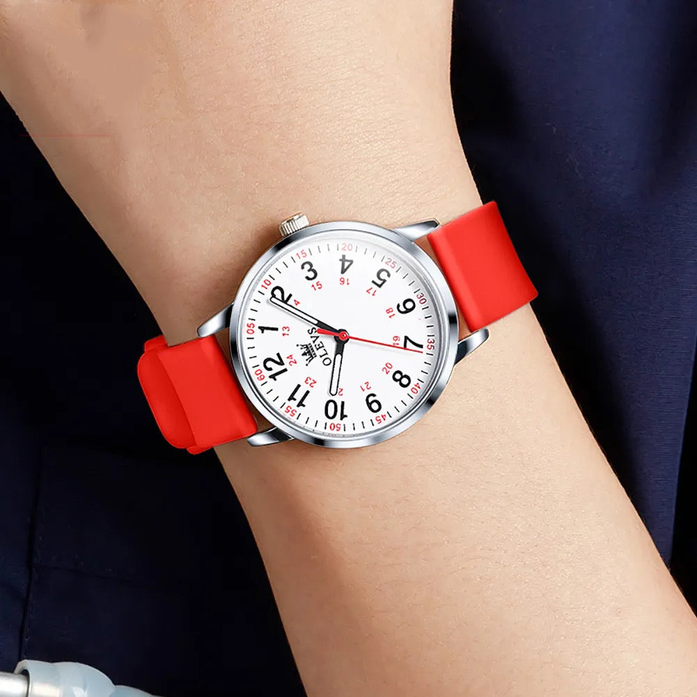 RELOJ OLEVS  BLANCO/ROJO  OLE-40