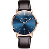 RELOJ OLEVS  AZUL/CAFÉ  OLE-8