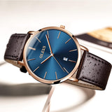 RELOJ OLEVS  AZUL/CAFÉ  OLE-8