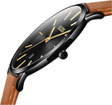 RELOJ OLEVS  NEGRO/CAFÉ  OLE-9